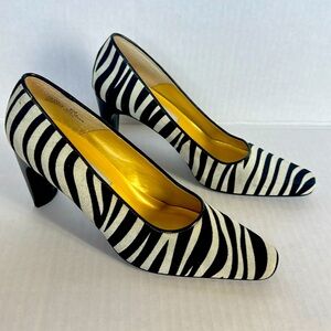 Black and white suede Bellini shoes